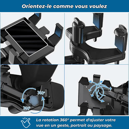 VisionGrip 360 - Support de téléphone pour voiture