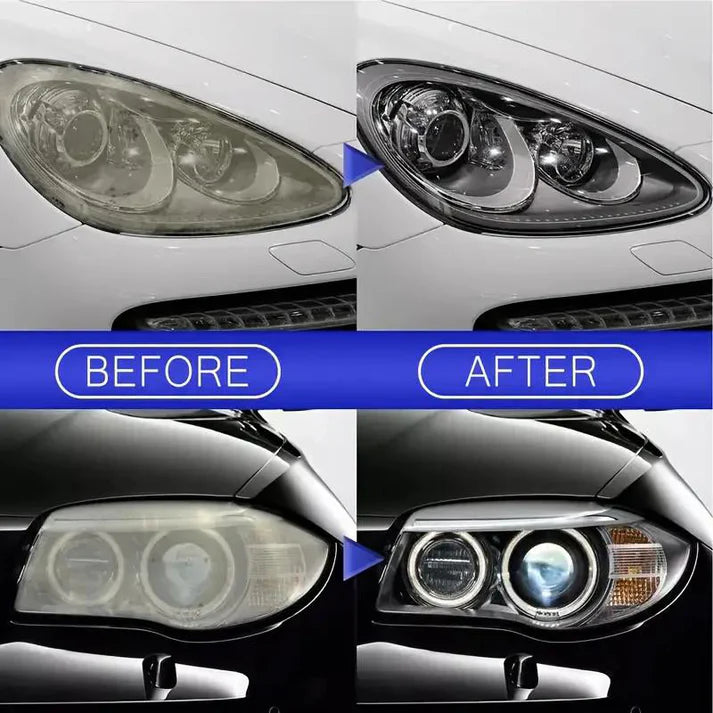 Kit de rénovation & revêtement cristal pour phares auto